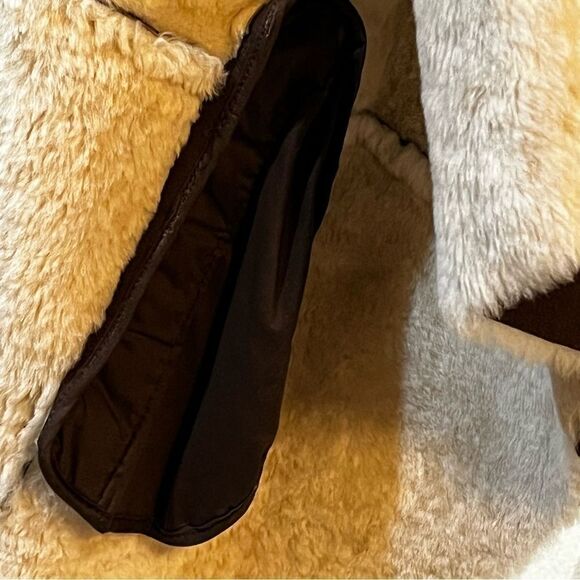 Michael Kors Brown Lambswool Vest Small Open Front, Longline, Cozy Fall/Winter - Picture 11 of 16